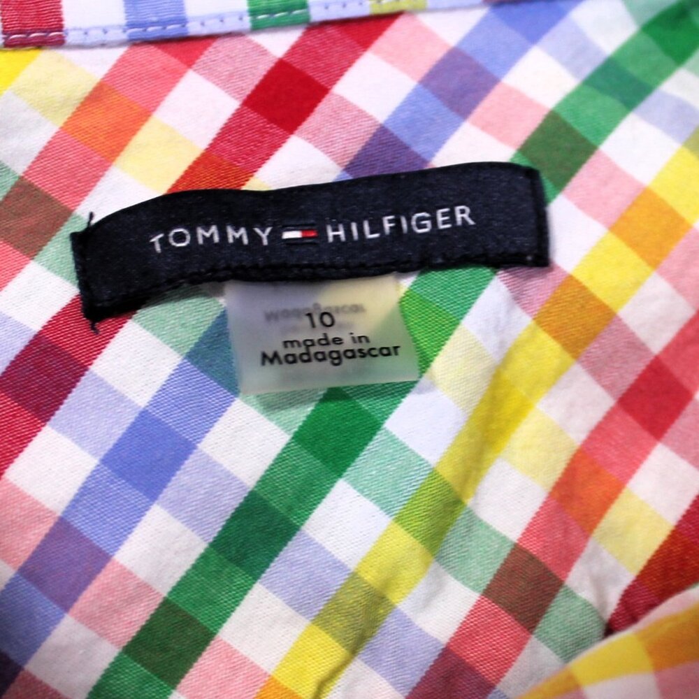 Tommy Hilfiger Sleeveless Cotton Gingham Shirtwaist Dress Size 10 - Picture 6 of 10